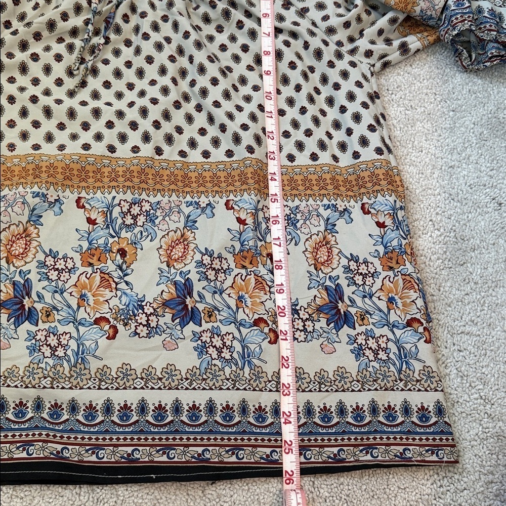 Tantrums Multicolor Floral and Geometric Blouse Size XL - Picture 5 of 5